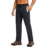 Forik Men's Lightweight Hiking Pants Quick Dry Waterproof Joggers Athletic Workout Sweatpants with Zipper Pockets