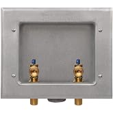 11.63" x 9.50" Galvanized Metal Washing Machine Outlet Box with 1/2" MIP Inlet Connection