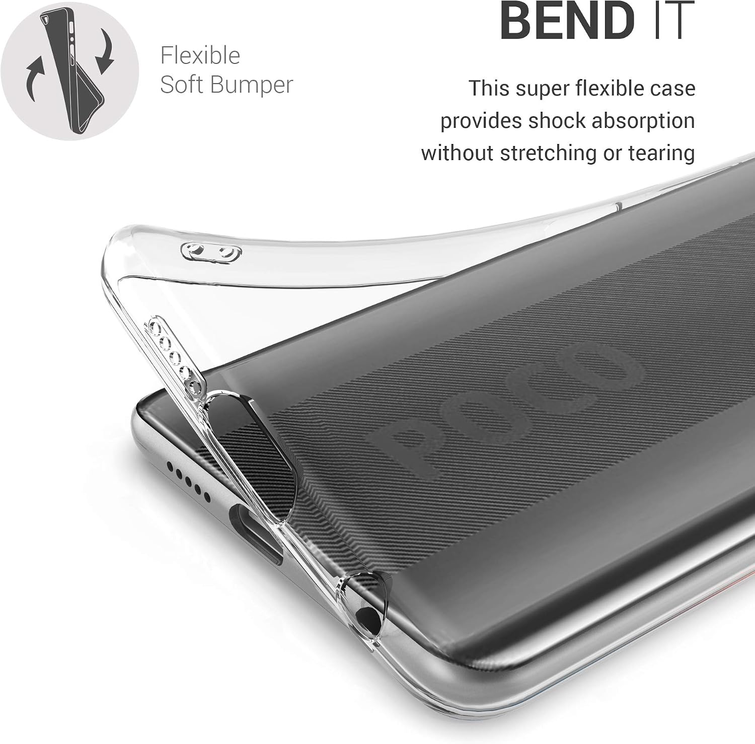 kwmobile Case Compatible with Xiaomi Poco X3 NFC/Poco X3 Pro - Clear Case Soft Slim Flexible Protective TPU Phone Cover - Transparent - Image 3