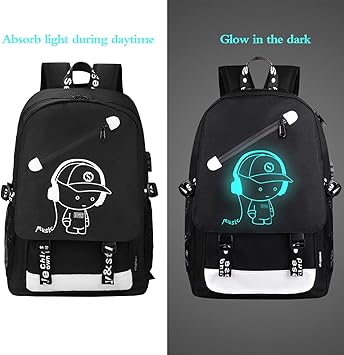 gratis download animasi gambar animasi Amazon Com School Backpack For Boys Cartoon Luminous Bookbag Terkeren