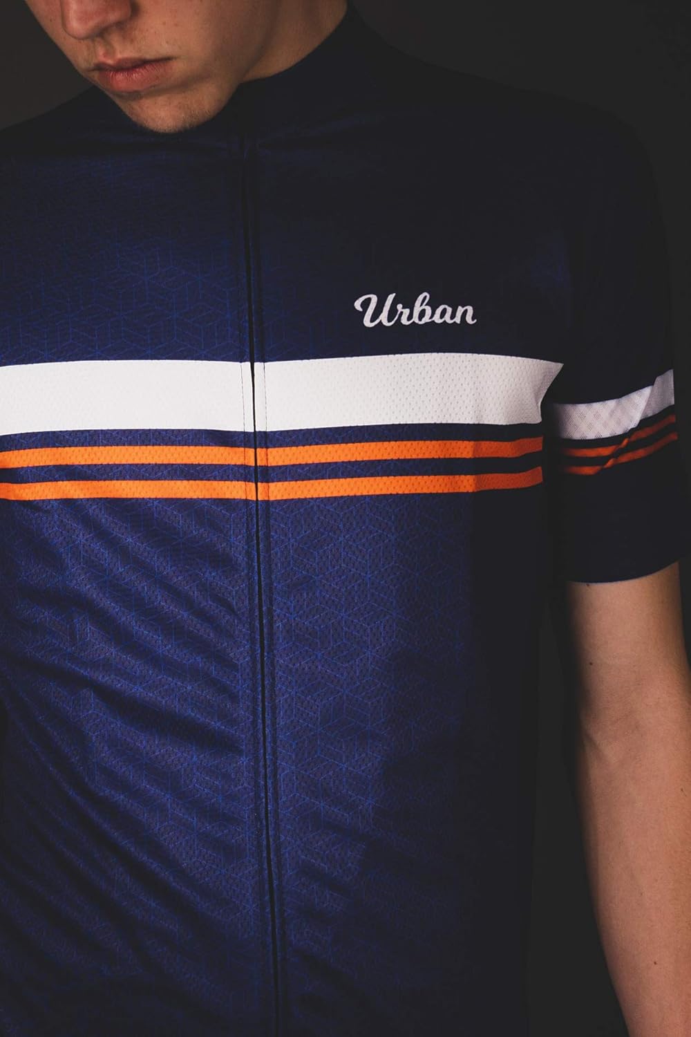 Urban Cycling Apparel Men's Classic Blue Short Sleeve Jersey, Bib Shorts: Clothing