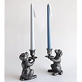 Iron Taper Candle Holder - Iron Dog Candle Holder - Dog Decorative Candle Stand - Dog Taper Candlestick Holder