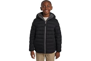 Lands' End Boys Reversible Faux Sherpa Lined Insulated Puffer Jacket