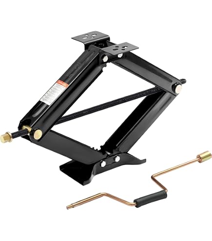 Chievbit 9000lbs RV Stabilizer Jacks (Set Of 2) – Heavy Duty Scissor Jacks For Trailers & Campers With Hand Crank - View #9