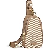 Kattee Sling Crossbody Bag for Women, Leather Fanny Pack Crossbody Sling Bags, RFID Purse Chest Bag Small Daypack for Women