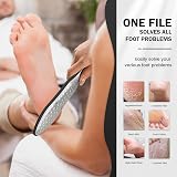 BEZOX Heavy Duty Stainless Steel Foot File, Double Side Pedicure Tool view 2