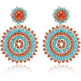 Elegance 11 Designs Beaded Earrings For Women Seed Bead Summer Beach Boho Statement Dangle Handmade Earrings Jewelry