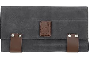 VOCOSTE Roll Up Scissors Bag, Durable & Foldable Salons Tool Pouch with Multi-Pockets, Hair Scissor Shears Cases for Hair Stylists, Gray