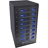 8 Bay Tool Less Tray Hot Swapable 2.5" and 3.5" SATA Hard Drive External USB-C 3.2 (10Gbps) Hard Drive Enclosure. Support up to 8X 22TB Capacity.