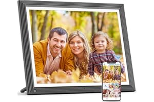 FULLJA WIFI Digital Picture Frame 15"-Large-Photo-Frame - 32GB Touch Screen FHD Display, Auto-Rotate, Wall-Mounted, Share Picture Video via APP Email, Free Cloud, gift for Mom Dad Birthday Christmas New Year