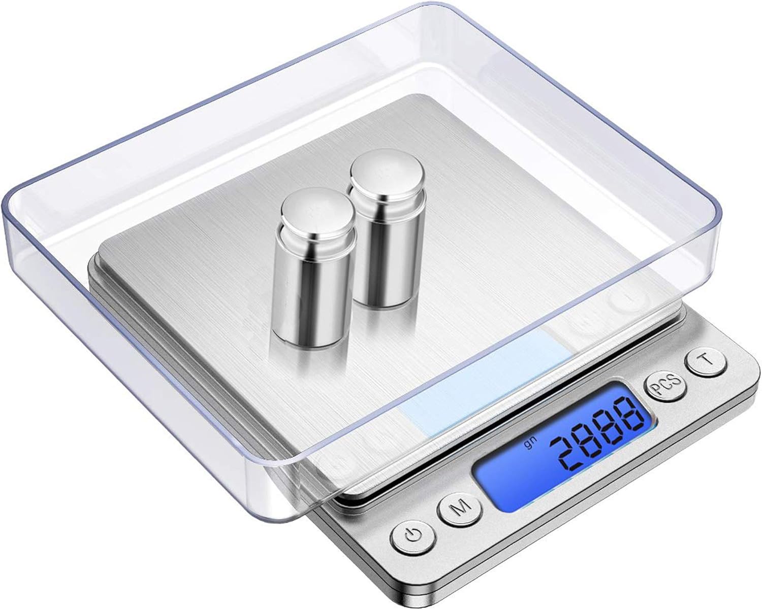 JOYIT Digital Kitchen Scale 500g/0.01g - Stainless Steel Cooking Food Scale, Coffee Scale with 2 Trays, LCD Display, Auto Off: Industrial & Scientific