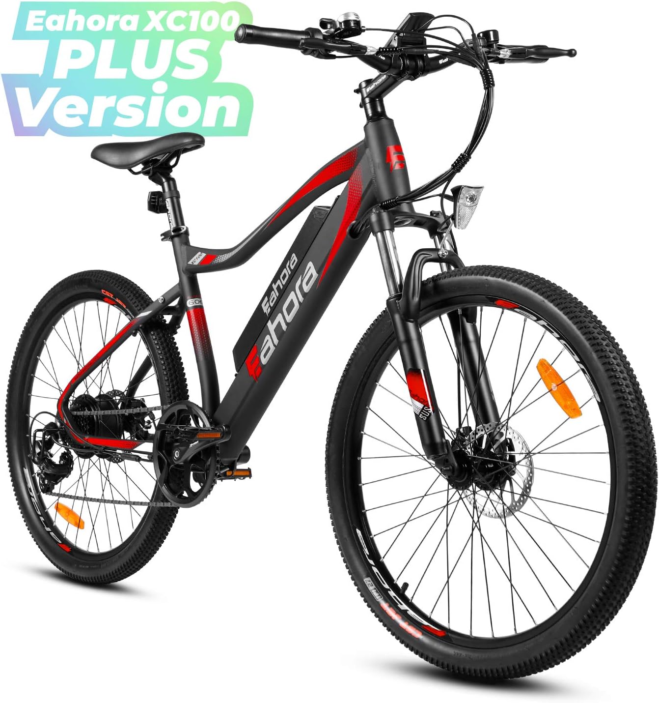 Eahora XC100 Plus 26 Inch 48V 10.4Ah Mountain Electric Bicycle Removable Lithium Battery 350W Urban Commuter Electric Bike for Adults E·PAS Power Regeneration 80 Miles 7 Speed