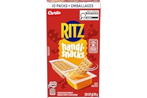 RITZ, Handi Snacks, Pack of 10, Individually Wrapped, School, Lunch, Crackers and Dip Made With Real Cheese, 27 g