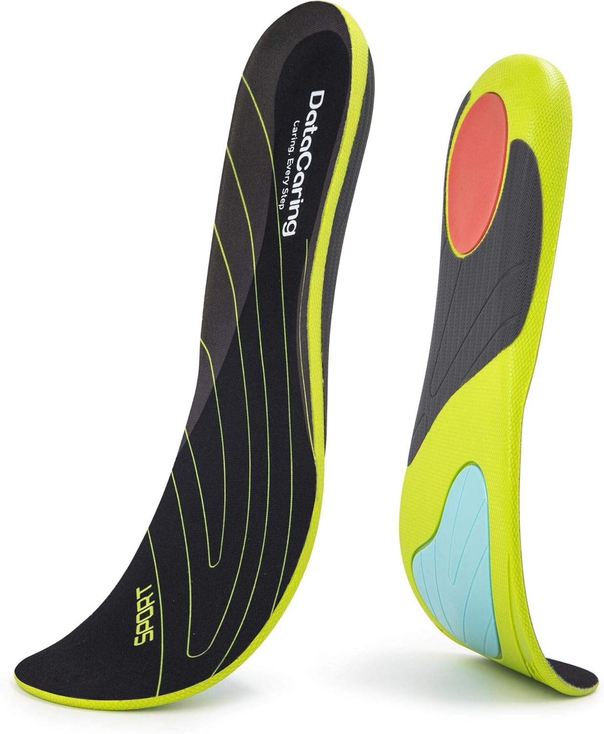 DataCaring Plantar Fasciitis Arch Support Insoles,Orthotic Inserts for Flat Feet,Running Athletic Insoles,High Arch Insoles,Basketball Insole,Thick Shoe Insoles,Arch Support Insoles for Men and Women: Health & Personal Care