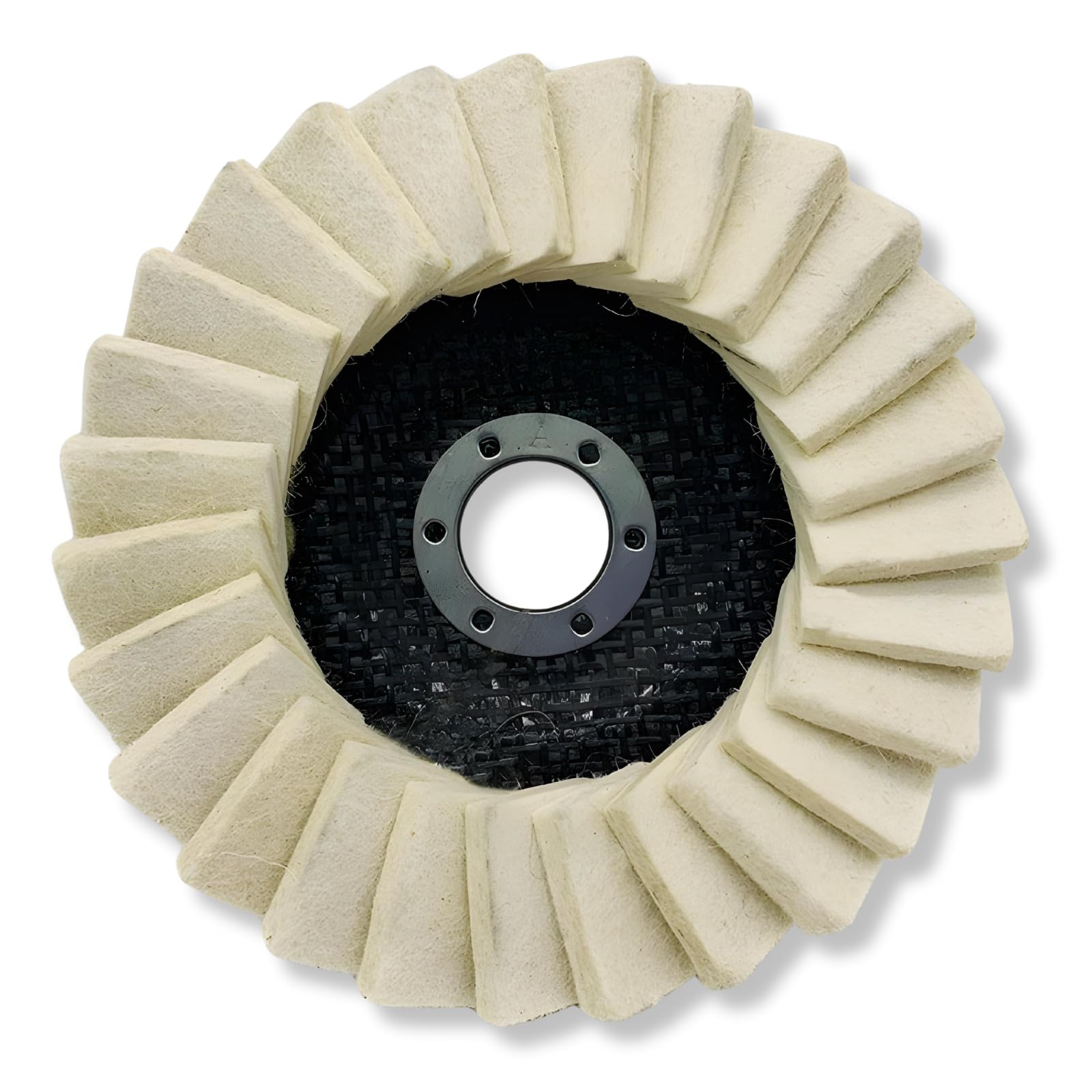 Boxonly Wool Polishing Wheel 125mm Disc Metal Polishing Angle Grinder Buffing Wheels Polishers Louver Wool Pads for Glass Marble Metal