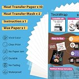 TECKWRAP Premium Inkjet T Shirt Heat Transfer Paper A4 x10 Sheets view 2