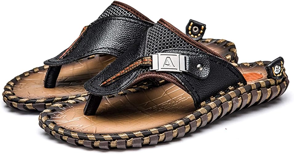 branded leather sandals for mens