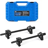 OMT Macpherson Strut Spring Compressor Tool Set with 10.5" Range | Coil Spring Compressor Tools with 1/2" Square Drive 13/16" Hex, Strut Compressors for Suspension Work, Black