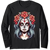 Sugar Skull Catrina 6 Long Sleeve T-Shirt