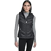 Calvin Klein Women's Lightweight Hooded Puffer Vest – Quilted Stretch Winter Outerwear With Zipper Pockets