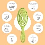 Ninabella Detangling Hair Brush Lime Green—Wet and Dry Tangle Remover view 4
