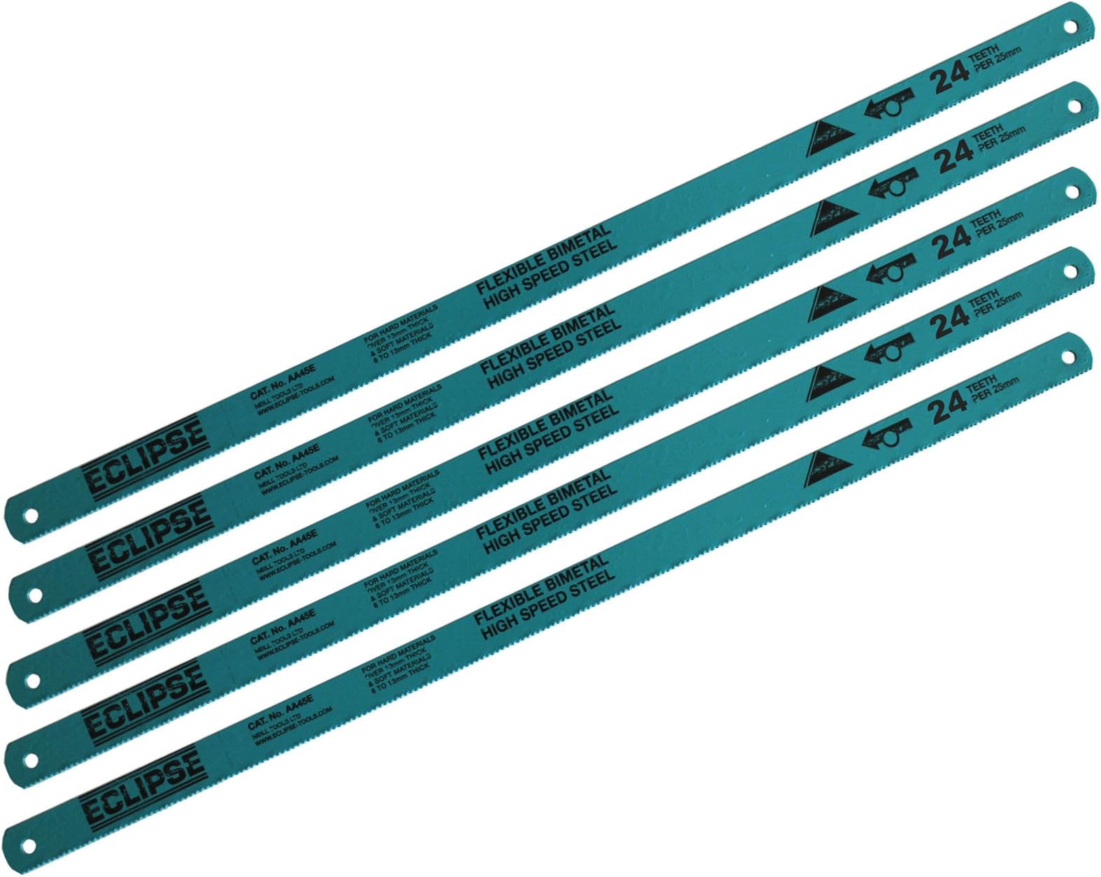 50 x Eclipse Plus 30 Hacksaw Blades 24 TPI Bi-Metal Flexible High Speed Steel Hacksaw Blades 12” 300mm by AllTrade Direct by AllTrade Direct