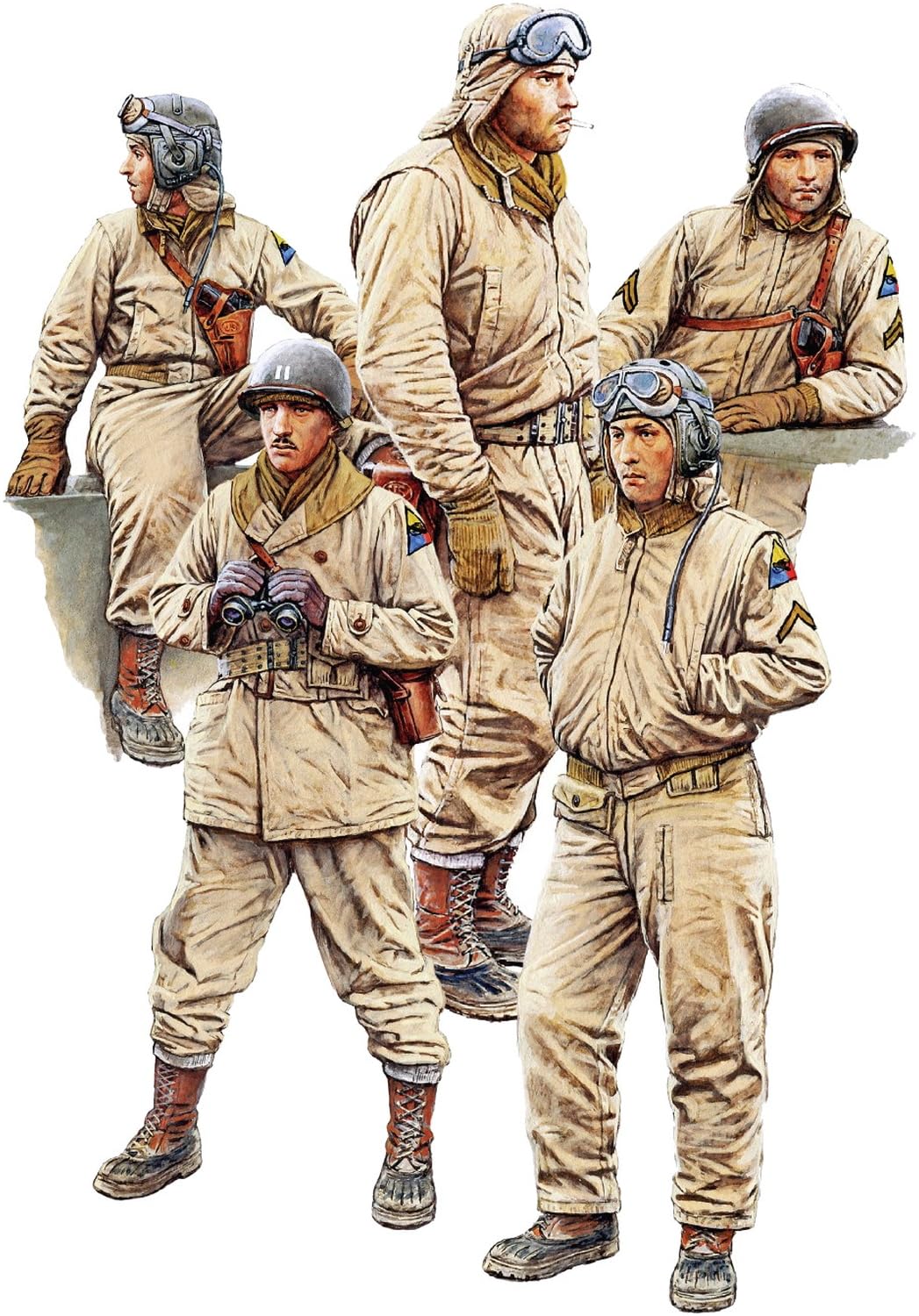 Miniart 1:35 - US Tank Crew (NW Europe) Spec Edition, Molded Color