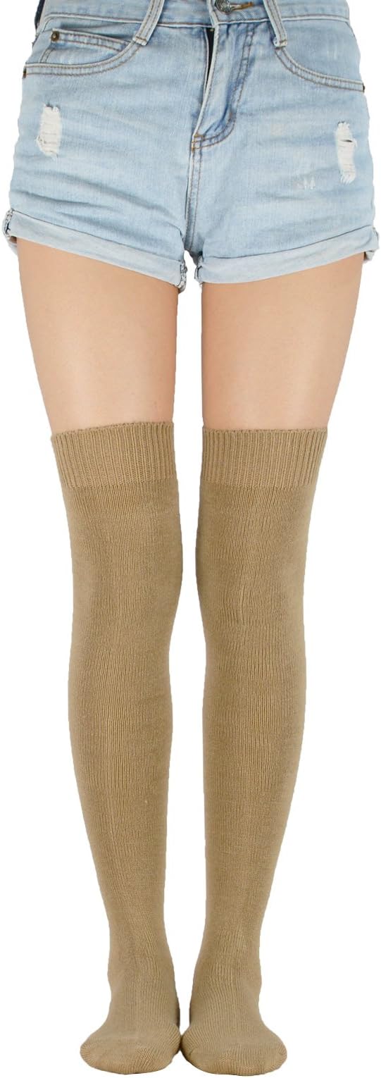 Azue Fashion Sport Over The Knee Thigh High Stocking Tube Stripe Cute Long Socks for Women