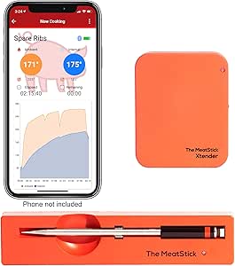 Amazon.com : The MeatStick 300 Ft Range True Wireless Meat Thermometer
