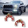 Christmas Special Tow Hook Covers for Ford F-150 2004-2020, 2022-2024 / Toyota Tundra 2017-2021 (Red) - Holiday Decoration Edition