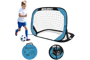 BOHEN Pop Up Soccer Goals for Kids-Foldable Portable Soccer Net for Outdoor Indoor Backyard Beach(3.3x2.2FT)