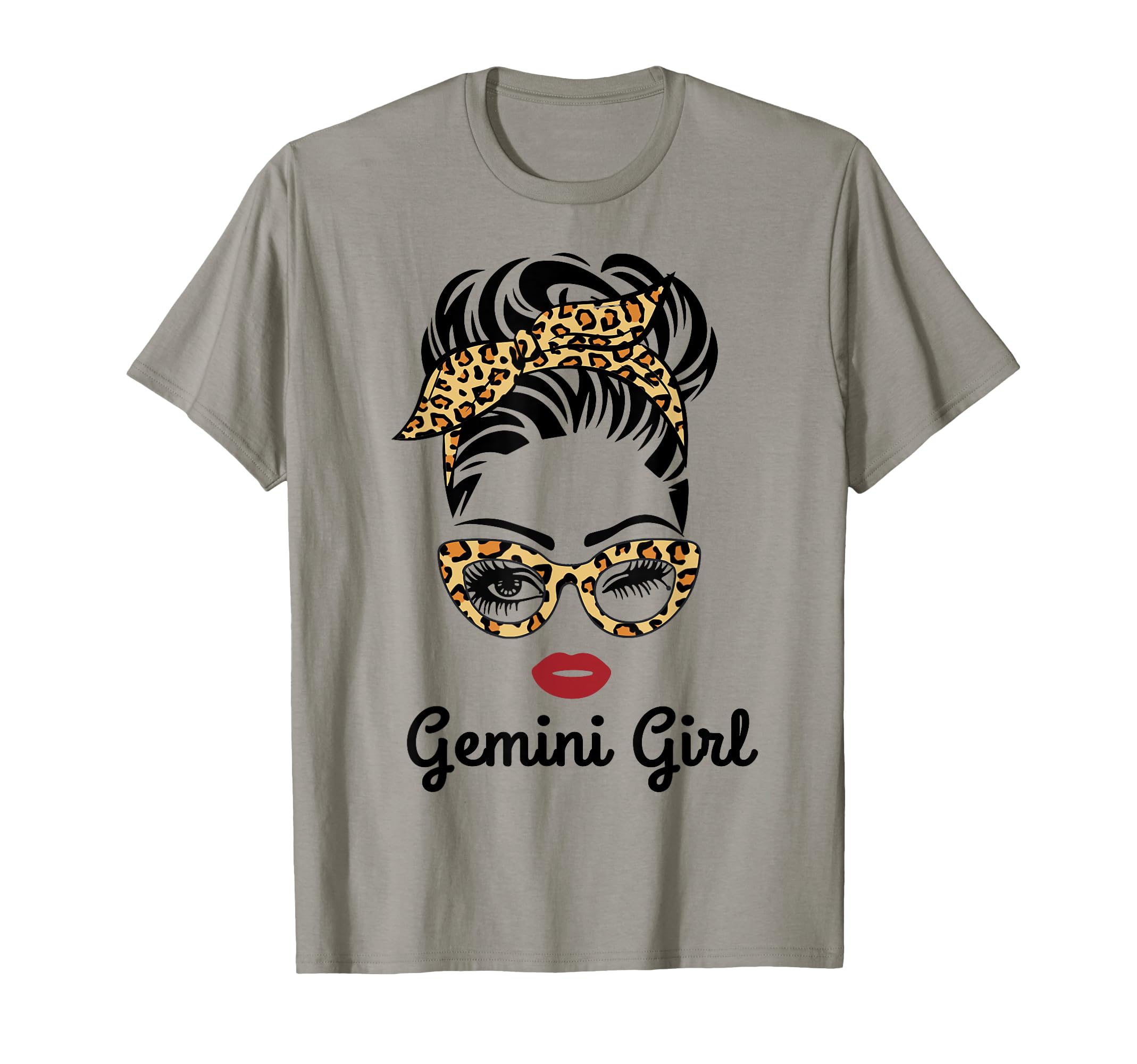 Gemini Girl Wink Eye Woman Face Wink Eyes Gemini Zodiac T-Shirt