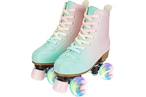 Gets Double Roller Skates, Indoor Outdoor Speed Roller Skate with Wheels for Youth and Adults