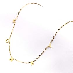 Memgift Dainty Gold Honey Necklace for Women