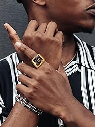 FindChic Personalized Signet Rings for Men 18K Gold