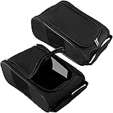 QWORK Golf Shoe Bag - 2 Pack Outdoor Zippered Shoe Carrier with Mesh Holes - Compatible with Various Shoe Sizes -Sport Shoes Bag Travel Shoe Bags