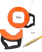 QWORK 50M Fiberglass Fish Tape Wire Puller Cable Pulling Aid Reel Electrician view 2