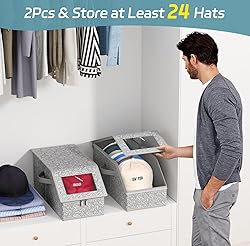 AOODA 2 PCS Stackable Hat Storage for Baseball