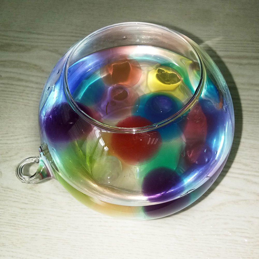 cnomg 300pcs Large Water Gel Beads, Water Beads Water Jelly Pearls Rainbow Mix for Kids Playing, Wedding Home Decoration, Plants Vase Filler