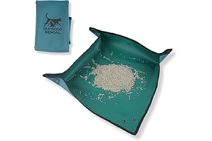 Travel Litter Box for Cats (Small) by OutdoorBengal - Non-Stick, Waterproof, Portable, Collapsible, Mess-Free Pet Litterbox (Air, Plane, Car, Van, Camping and Hotel Traveling with Your Kitty)