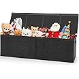 Patelai Extra Large Toy Chest with Lid Collapsible Toy Storage Organizer Kids Toy Bins Baskets Large Toy Box for Boys Girls Living Room Nursery Playroom(49.2 x 13 x 15.7'',Black)