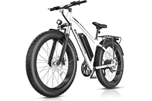 Funhang Electric Bike for Adults, Peak 1000W Ebike, 25MPH 60Miles Electric Mountain Bike, 26" Fat Tire Adult Electric Bicycle with 48V 13AH Battery, Rear Rack, 7 Speed, Front Suspension, Turn Signal