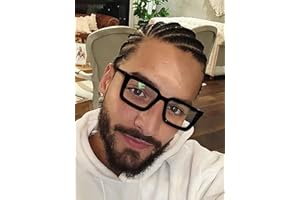 1 Pair Men's Acrylic Retro Square Fashion Glasses, Suitable For Daily Reading, Commuting And Outfit Matching
