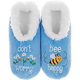 Snoozies Animal Slipper Socks for Women, Funny Animal and Fuzzy Slippers Soft Non-Slip with Sherpa Lining, Cute Slippers