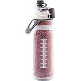 O2COOL Mist 'N Sip Misting Water Bottle No Leak Pull Top Spout Sports Water Bottle 20 oz (Football)