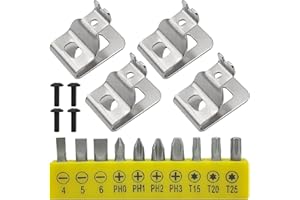 Belt Clips for Dewalt, 4 Pcs 304 Stainless Steel Drill Tool Clips Hook Kit with Screw for Dewalt 20V Power Tools (N268241, N0