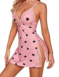 Avidlove Women Sleepwear Printed Nightgown Sexy