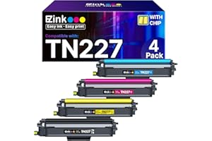 E-Z Ink TN227 Compatible Toner Cartridge Replacement for TN-227BK/C/M/Y High Yield Brother TN227 TN227BK TN223 to use with HL-L3270CDW HL-L3230CDW HL-L3210CW HL-L3290CDW MFC-L3710CDW (4 Pack)