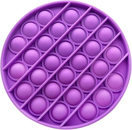 Amazon Com Push Pop Bubble Sensory Fidget Toy Autism Special Needs Stress Reliever Great For The Old And The Young Round Purple Toys Games