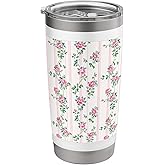 Cottagecore Floral Charm Romantic Pink Roses Stainless Steel Insulated Tumbler